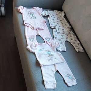 Disney Pink and Cream Baby Outfit Set